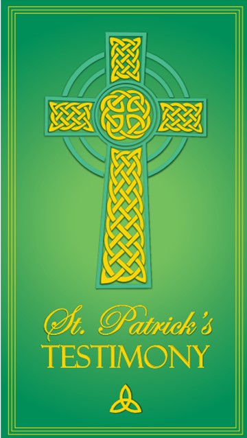 Cross with title, St Patrick's Testimony